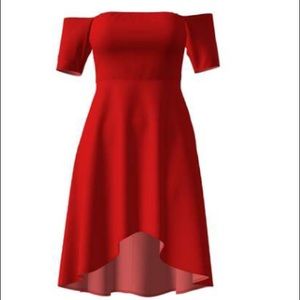 High-Low Off the Shoulder Dress